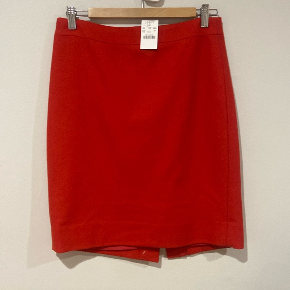 NWT JCrew red pencil skirt size 4